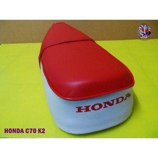 HONDA C70K2 RED+WHITE DOUBLE SEAT COMPLETE เบาะ C70K2 สีแดง ขาว