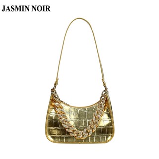 Jasmin NOIR กระเป๋าถือ กระเป๋าสะพายไหล่ ลายหนังจระเข้ แฟชั่นสําหรับสตรี