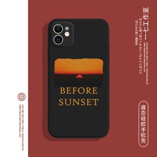 BEFORE SUNSET~เคสไอโฟน 13 14 pro max 8พลัส เคส iPhone 14 7 8 se2020 case Xr Xs X max iPhone 12 11 pro phone cover นิ่ม