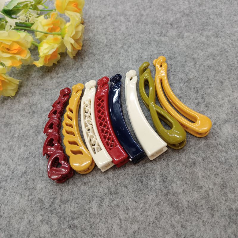 มี 11แบบ>>กิ๊ฟกล้วย BTF#1 สีพื้น กิ๊ฟหนีบผม