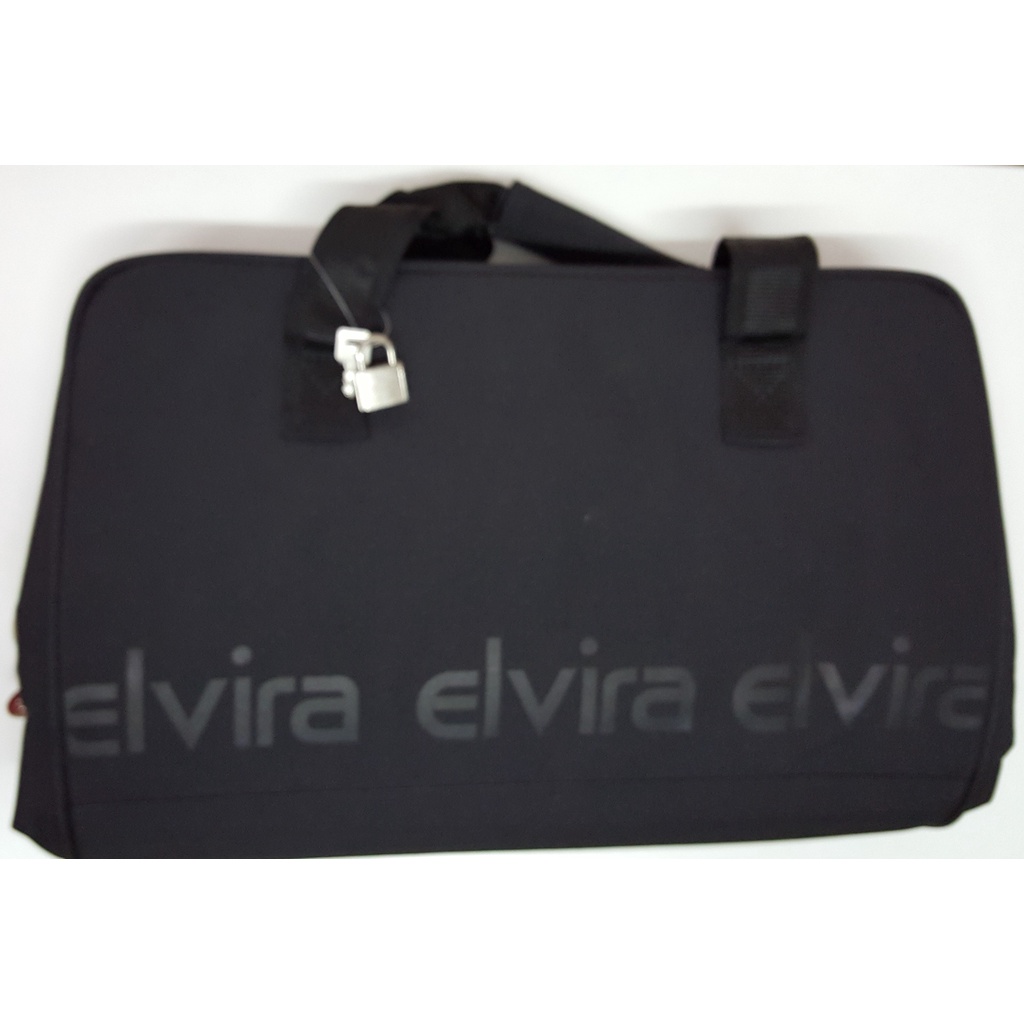 กระเป๋าใส่จักรเย็บผ้า จักรคอมพิวเตอร์ จักรกระเป่าหิ้ว Elvira สีดำ บุโฟมหนา ปกป้องจักรเย็บผ้าได้ดีเยี่ยม มาพร้อมกุญแจล๊อค