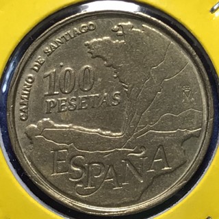 No.60824 ปี1993 สเปน 100 PESETAS เหรียญสะสม เหรียญต่างประเทศ เหรียญเก่า หายาก ราคาถูก