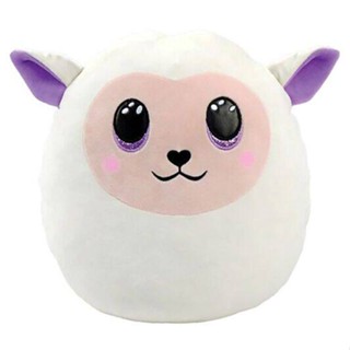 TY หมอนตุ๊กตา ทีวาย FLUFFY - lamb white squish 14"