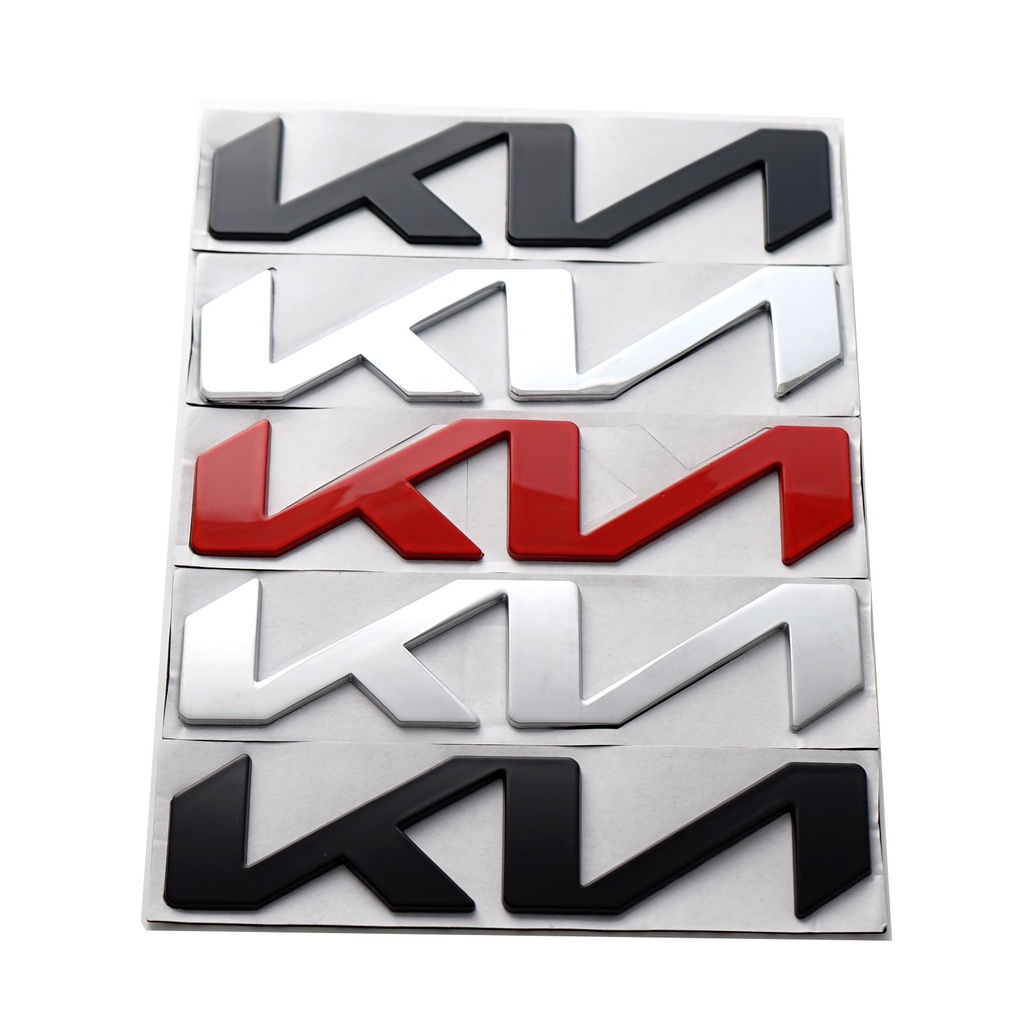 สติกเกอร์ตราสัญลักษณ์โลหะ ติดฝากระโปรงหน้า หลังรถยนต์ สําหรับ KIA New LogoMorning Forte Spectra Sportage Rio Picanto Sorento K5 K3 Cerato Rondo Grand Carnival Seltos