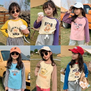 Babyzone เสื้อยืดลําลอง แขนยาว พิมพ์ลายการ์ตูน แฟชั่นฤดูใบไม้ผลิ และฤดูใบไม้ร่วง สําหรับเด็กผู้หญิง