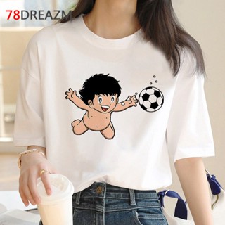 เสื้อทหาร กัปตัน Tsubasa เสื้อยืดด้านบนผู้ชาย 2022 ความงามกรันจ์ ulzzang เสื้อยืดสีขาวเสื้อผ้าฤดูร้อนด้านบนเสื้อยืดกราฟิ