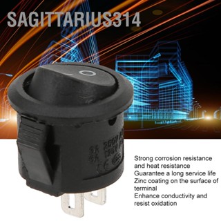 Sagittarius314 สวิตช์โยก ทรงกลม ขนาดเล็ก 2 Pin Kcd11 20 ชิ้น