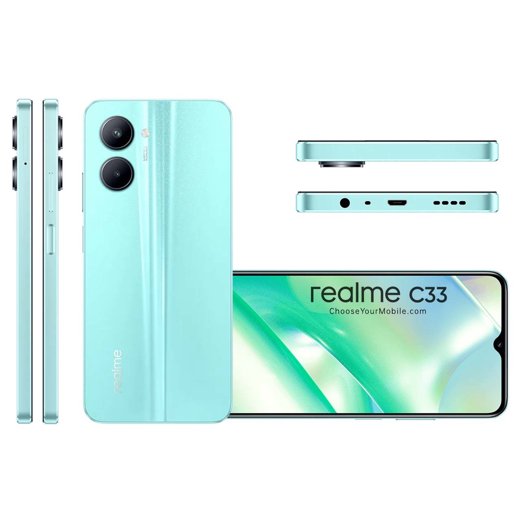 Realme C33 สมาร์ทโฟน หน้าจอ 6.5 นิ้ว 464GB Unisoc Tiger T612 Octa Core ...