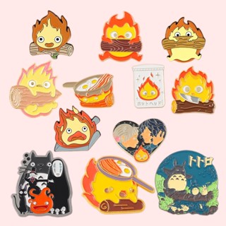 เข็มกลัด ลายการ์ตูนอนิเมะ Totoro ปราสาทขยับได้ มี 12 แบบ