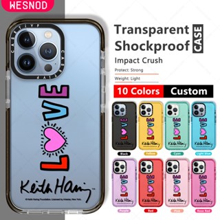 กันกระแทกใสแข็งบางใสแฟชั่น Case เคสโทรศัพท์มือถือ ลายกราฟฟิติ Keith Haring สําหรับ Iphone 12 13 15 14 11 Pro Max Xs X Xr 7 8 Plus Miniซิลิโคนนิ่มเคส tpu คุณภาพสูงยี่ห้อใสขอบเรียบโทรศัพท์มือถือฝาปิด Tifyอุปกรณ์เสริมสำหรับ