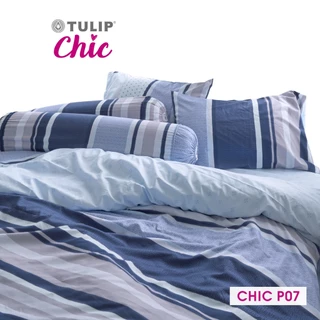 TULIP CHIC พิมพ์ลาย CHIC P07 ชุดเครื่องนอน ผ้าปูที่นอน ผ้านวม สัมผัสนุ่มสบายสไตล์มินิมอล