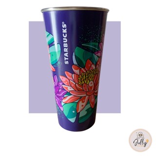 Starbucks To Go Lotus Collections แก้วสตาร์บัคสีม่วง ลายดอกบัว