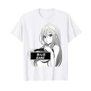 เสื้อยืดผ้าฝ้าย Sanc6 [พร้อมส่ง] เสื้อยืดแขนสั้น พิมพ์ลายอนิเมะ Babe Hentai Vaporwave พลัสไซซ์ ของขวัญวันเกิด สําหรับผู้