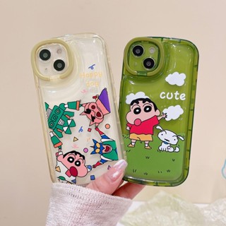 เคสโทรศัพท์มือถือ ลายการ์ตูนชินจัง พร้อมที่จับเลนส์ สําหรับ IPhone 14promax 14 13promax 13 12 11