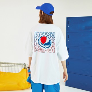 พร้อมส่ง Pepsi เสื้อเป๊ปซี่ เสื้อสกรีนลายโลโก้แบรนด์ดัง เสื้อยืดสตรีท แขนสั้นคอกลม เสื้อผ้าแฟชั่น เสื้อยืด oversize