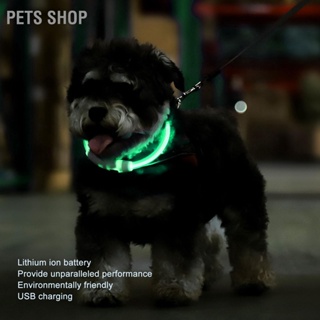 Pets Shop ปลอกคอสุนัข Led ป้องกันการสูญหาย แบบชาร์จไฟได้ สําหรับสุนัขขนาดเล็ก กลาง ใหญ่