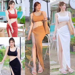 🏖 mayylody 🏖 Summer Set ชุดเชต 2ชิ้น แซบเวอร์ กล้าม+กระโปรงแหวกข้าง งานสวยปังมากกกก 🌊🏖☀️👙 ชุดเข้าเซต ชุดคู่ ชุดไปทะเล