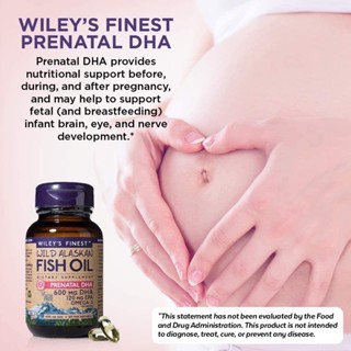 Wileys Finest, Wild Alaskan Fish Oil, Prenatal DHA, 600 mg, 180 Fish Softgels