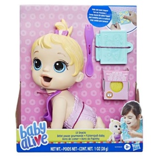 Baby Alive Lil Snacks Doll, Eats and Poops, Snack-Themed 8-Inch Baby Doll, Snack Box Mold