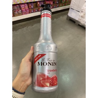 Strawberry Fruit Besed Preparation ( Le Fruit de Monin ) 1000 Ml. สตรอเบอร์รี่ ฟรุ้ต เบส เพรพเพอเรชั่น ( ผลิตภัณฑ์ สมูทตี้และแต่งหน้าขนม ) ตรา เลอ ฟรุ้ต เดอ โมนิน