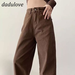 DaDulove💕 New Brown Womens High Waist Wide Leg Jeans Niche Classic Fashion Plus Size Straight Pants