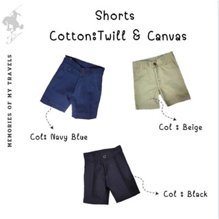 Tulio#กางเกงขาสั้น ผ้าฝ้ายค้อมทวิล 100%(short pants comb twill) 2 สี ขนาด 1-14 ปี