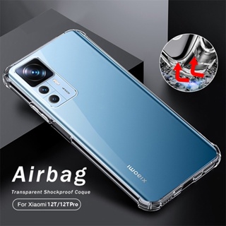 เคสโทรศัพท์ซิลิโคน TPU ใส แบบนิ่ม กันกระแทก ขอบตรง กันกระแทก สําหรับ Xiaomi 12T 12 T Pro 12 Lite 11T Pro