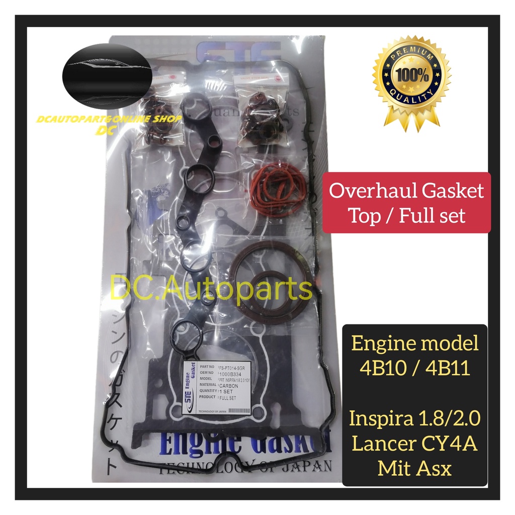 PROTON INSPIRA 1.8 2.0 MITSUBISHI LANCER CY4A ASX 4B10 4B11 ENGINE HEAD TOP / FULL OVERHAUL GASKET S