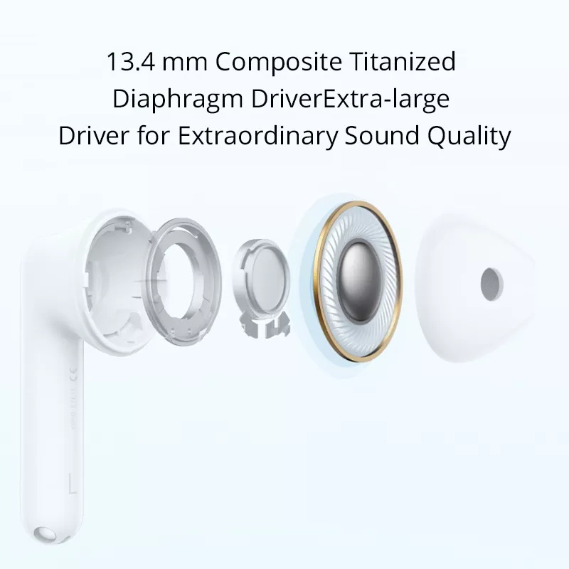 Oppo Enco Air2 หูฟังบลูทูธไร้สาย ไมโครโฟนตัดเสียงรบกวน IPX4 กันน้ํา สําหรับเล่นกีฬา