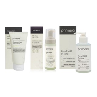 Primera Free &amp; Free Soft Foam, Natural Rich Cleansing, Facial Mild Peeling 150ml, Organience Watery Essence, Emulsion