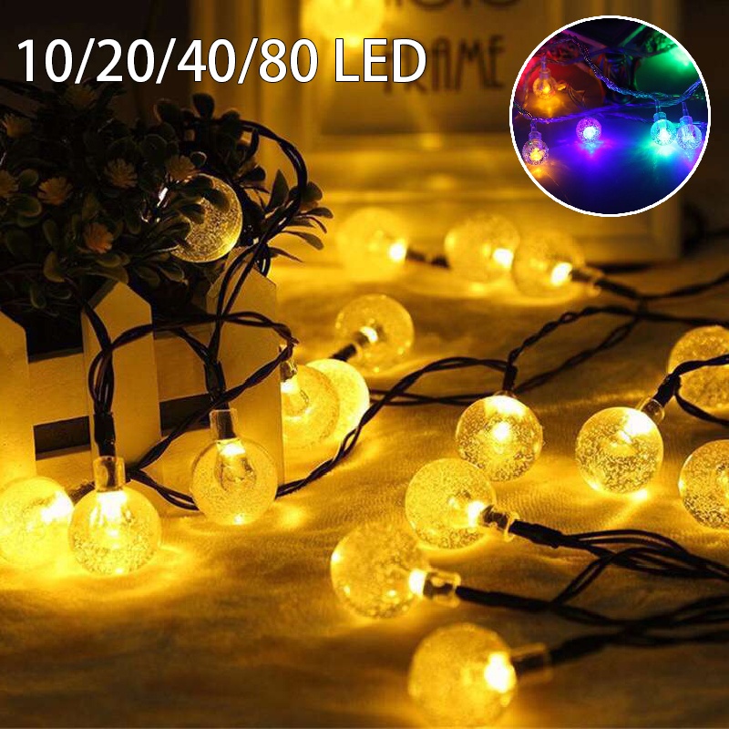COD ไฟกระพริบ 10/20/40/80LED ไฟแต่งสวน ตกแต่งคริสต์มาส แต่งสว ห้องตกแต่ง