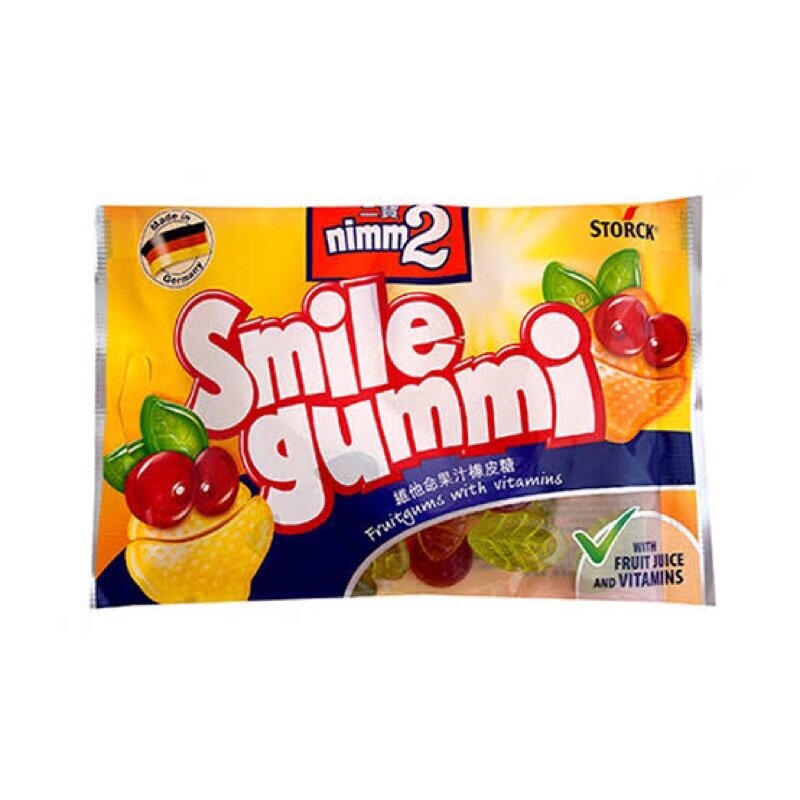 Nimm2 Smile Gummi Fruit &amp; Yogurt 90g. นิมม์ทู สไมล์กัมมี่โยเกิร์ตผลไม้และโยเกิร์ต 90 กรัม