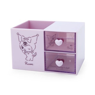 ที่วางปากกาพร้อมลิ้นชักใส่ของ Plastic Chest with Pen Stand ลาย Kuromi ku / Kuromi