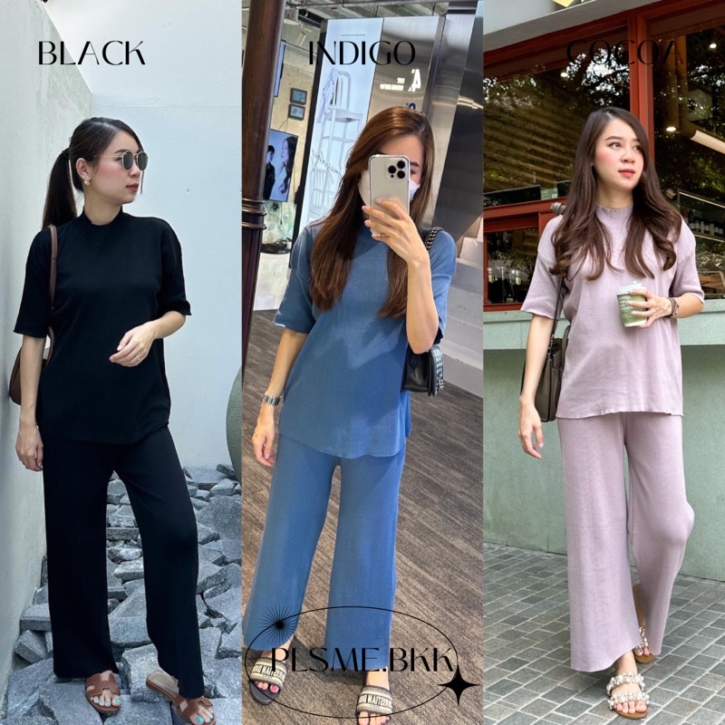 (ซื้อผ่าน Shopee video ลด 30%)Plsme.bkk “ Bonnie knit set “ ชุดเซ็ต