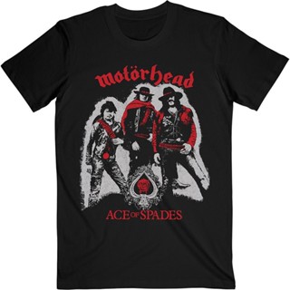 T-shirt  เสื้อยืด พิมพ์ลาย Motorhead Ace of Spades สไตล์คาวบอย สําหรับผู้ชาย และผู้หญิงS-5XL