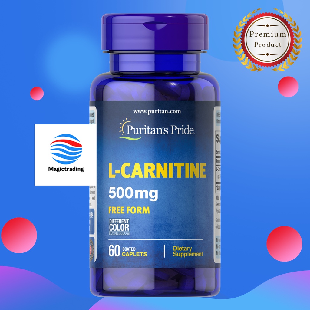 Puritan's Pride L-Carnitine 500 mg / 60 Caplets