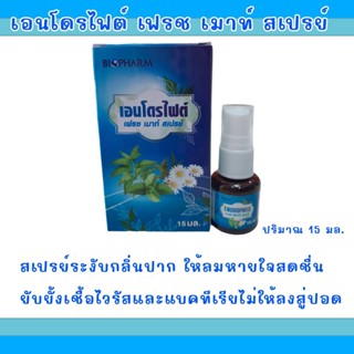 สเปรย์พ่นคอ เอนโดรไฟต์ สูตร ฟ้าทะลายโจร 15 ml. [รับประกันของแท้]