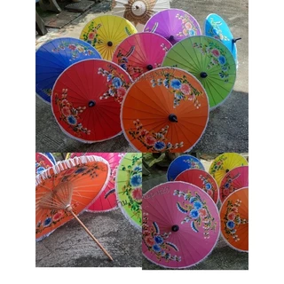 ร่มบ่อสร้าง ผ้าแพรลายดอก หลายขนาด