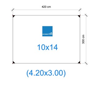 Ground Sheet PVC 0.35 mm for 10x14