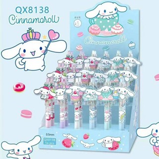 6 ชิ้น / แพ็ค Sanrio ปากกาลูกลื่น Cinnamoroll ปากกาเจล Kawaii เกมกดปากกาเป็นกลางน่ารักโรงเรียนเขียนอุปกรณ์ของขวัญวันเกิด