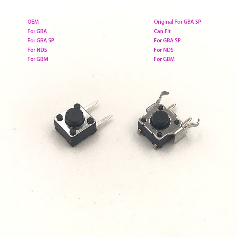 1 x ไหล่ Trigger LR ปุ่มคีย์สําหรับ GameBoy Advance GBA สําหรับ GBA SP / GBA / NDS / GBM Micro Switch ปุ่ม