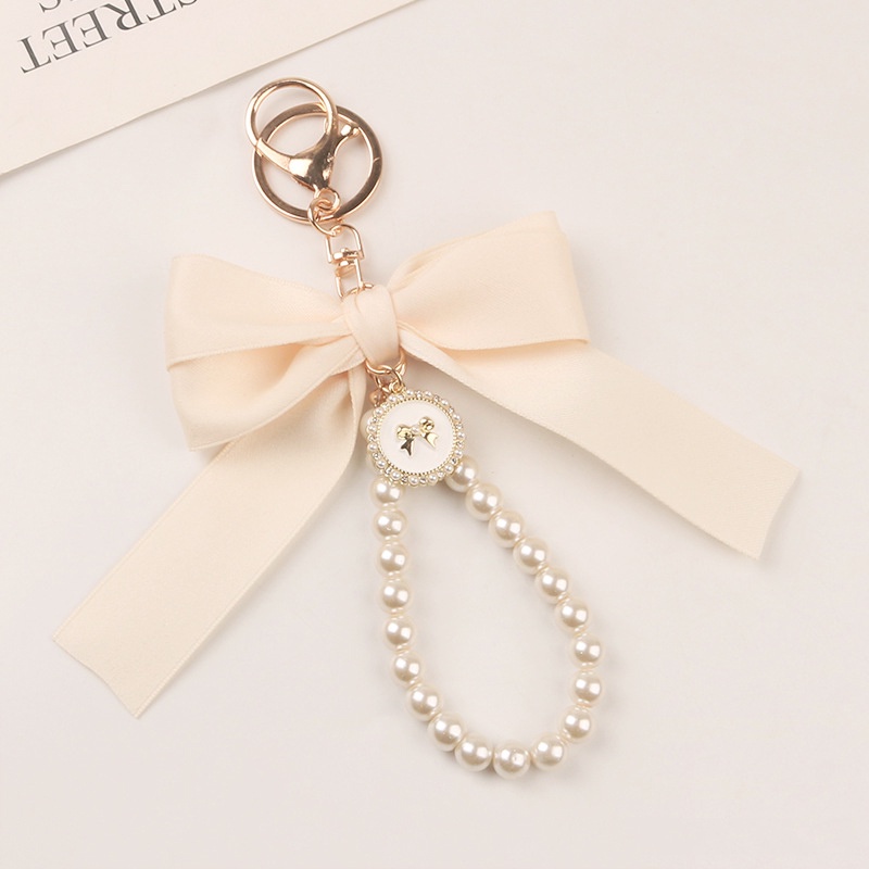 จี้พวงกุญแจ รูปโบว์ ประดับไข่มุก หลากสีสัน ขนาดใหญ่ แฟชั่นสําหรับห้อยกระเป๋า DIY - รูปที่ 6