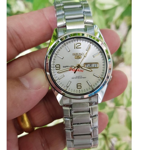 SIERO นาฬิกาข้อมือผู้ชาย สายสแตนเลส สีเงิน/หน้าเลข รุ่น SR-M014