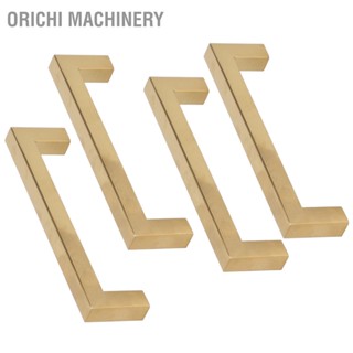 Orichi Machinery มือจับประตูตู้เสื้อผ้า สเตนเลส สีทอง แบบเปลี่ยน 4 ชุด