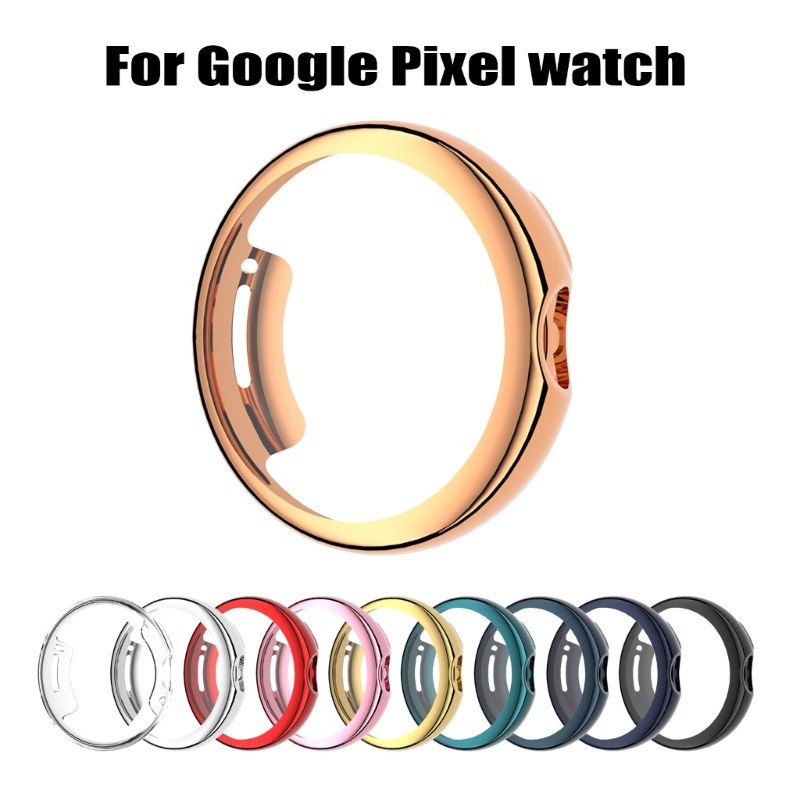 SIY ฝาครอบป้องกันสําหรับ Pixel Smartwatch กันน้ําป้องกันหน้าจอกรอบ Smartwatch ฟิล์มแก้ว Accessor