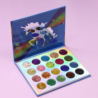 Dikalu Unicorn Eyeshadow Glitter Palette ยูนิคอร์น พาเลท กลิตเตอร์วิบวับ 20 เฉดสี