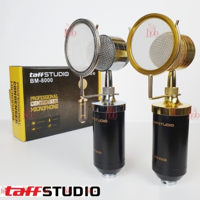 Taffistudio Bm8000 ไมโครโฟน Bm 8000 Shock Mount Pop Studio ไมโครโฟน