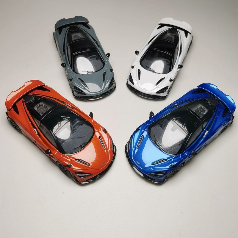 โมเดลรถยนต์ 765LT 1: 64 LCD McLaren 765LT McLaren อัลลอยด์