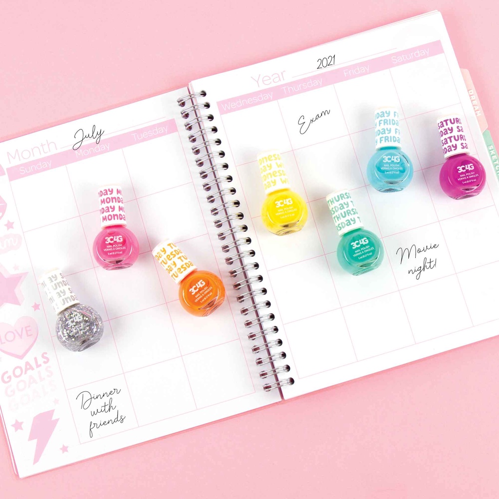 3C4G Rainbow Days of the week Nail Polish ราคา ถูกที่สุด ดีลบีเคเค แกลเลอรีภาพที่ 5