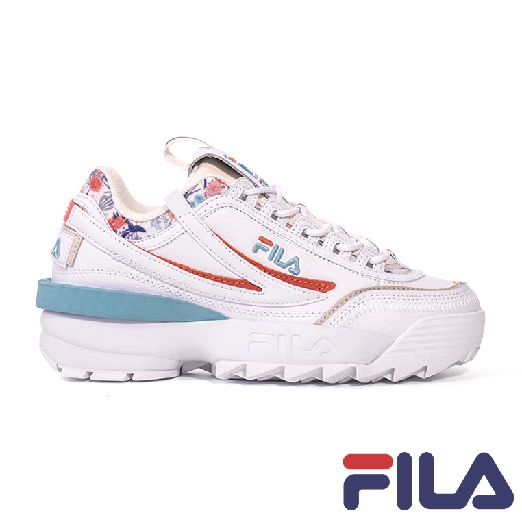 [โค้ด 15MALL1025 ลดอีก15%] FILA KOREA Disruptor 2 - Exp สีขาวฟ้า รองเท้าผู้หญิง ฟิล่า แท้ รุ่นสุดฮิต
